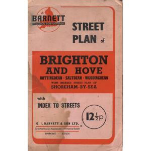 Brighton And Hove Street Plan by Barnett Publishers and Cartographers