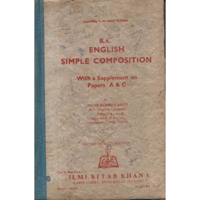 BA English - Simple Composition by Zia-Ur-Rahman Khan