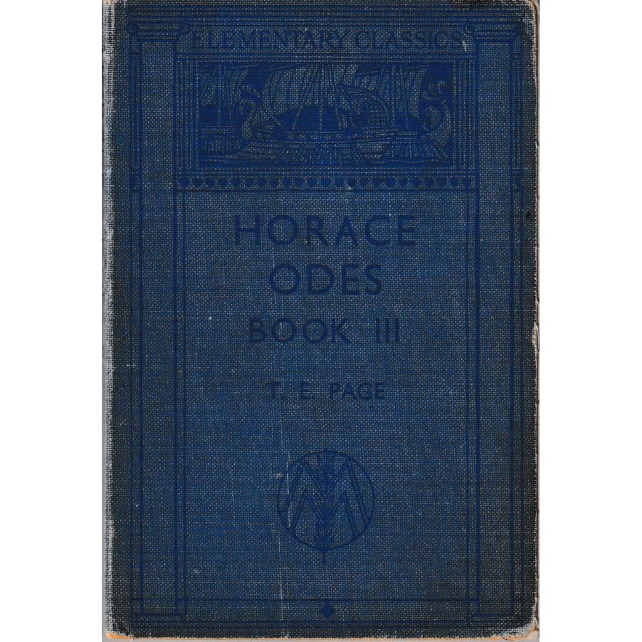 Horace Odes - Book III by TE Page