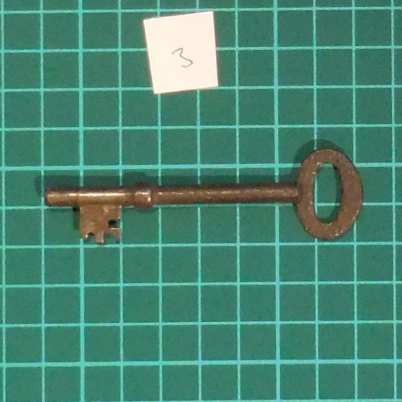 Antique Mortice Key - 3 by 