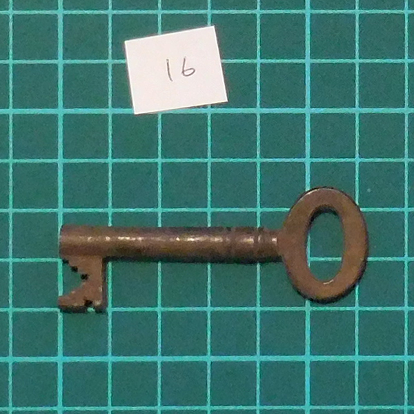 Antique Mortice Key - 16 by 