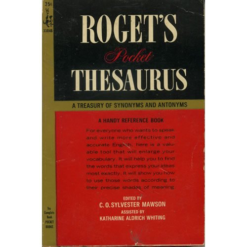 Rogets Pocket Thesaurus by CO Sylvester Mawson