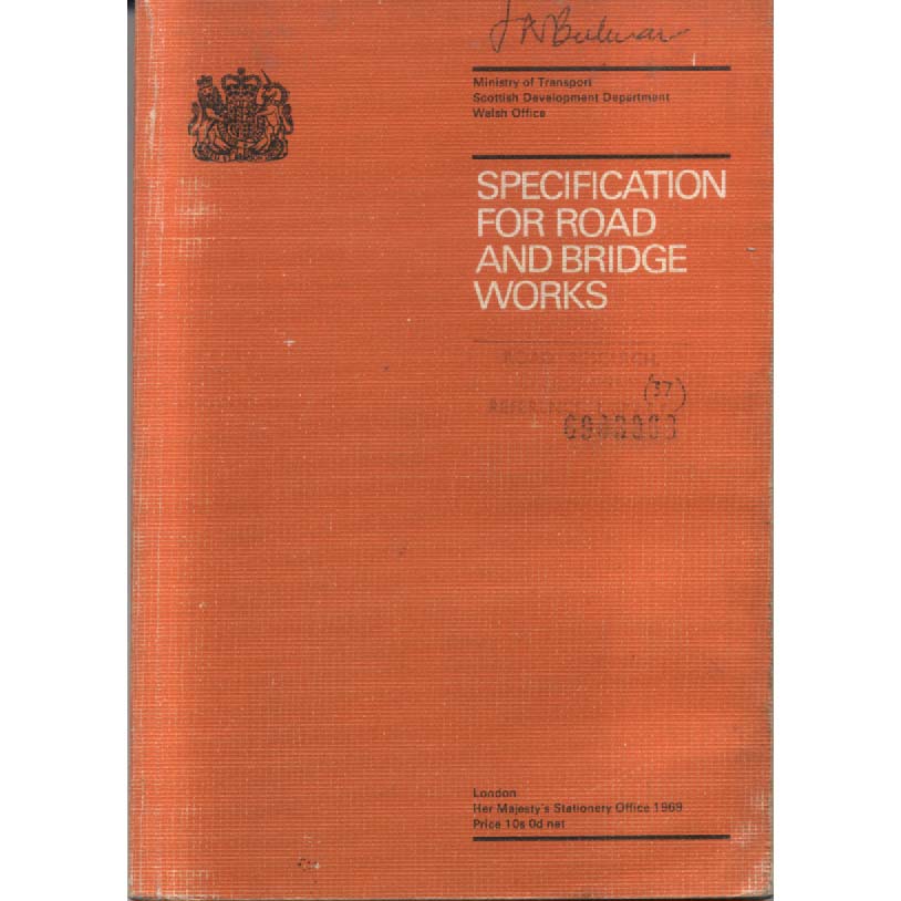 Specification for Road and Bridge Works by Ministry of Transport