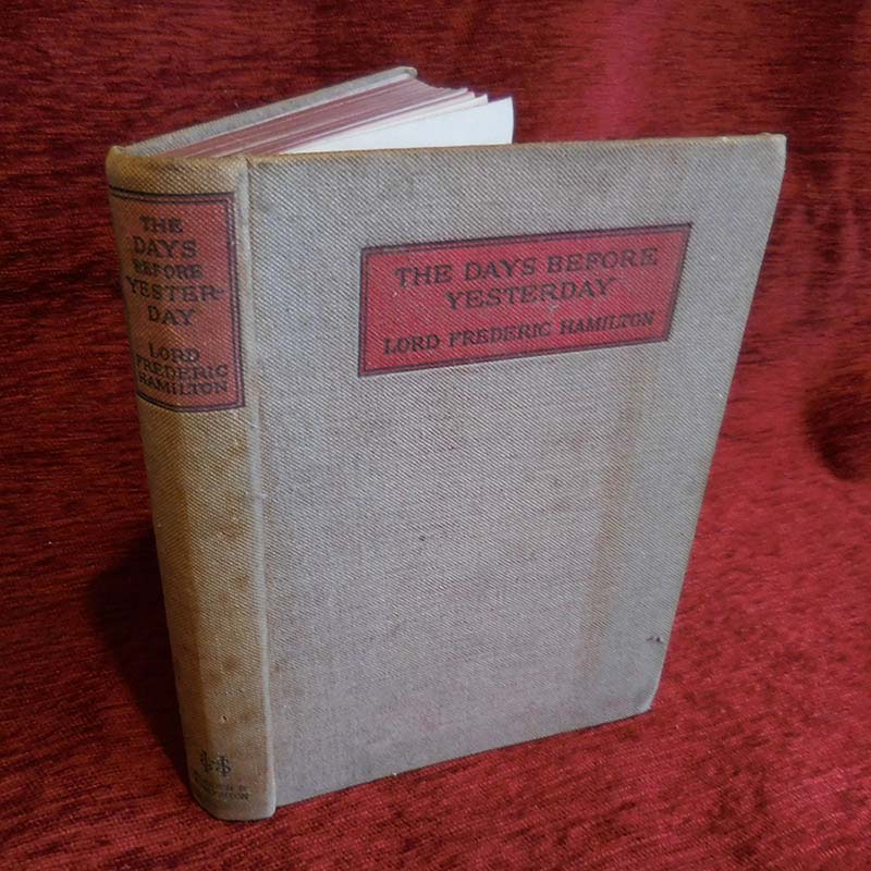 The Days Before Yesterday by Frederic Hamilton